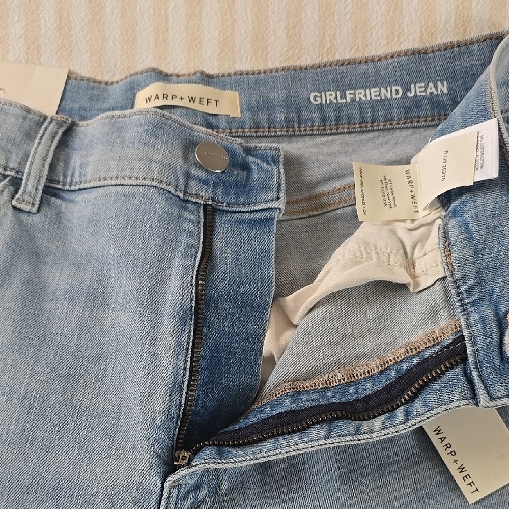 Warp + Weft Light Wash Girlfriend Jeans Size:12 - Picture 3 of 8